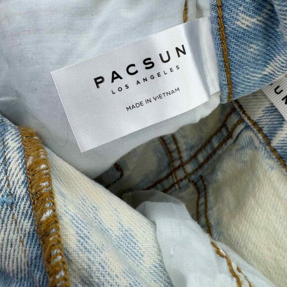 NWT PACSUN High Rise Icon Short Jean Cutoff Raw Hem Distressed Denim Women's 26 - Picture 10 of 12